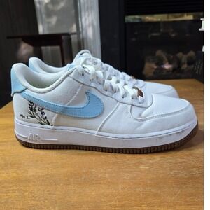Nike Air Force 1 Indigo Womens Size 11 White Blue CZ0269-100 Flora Sneakers Shoe